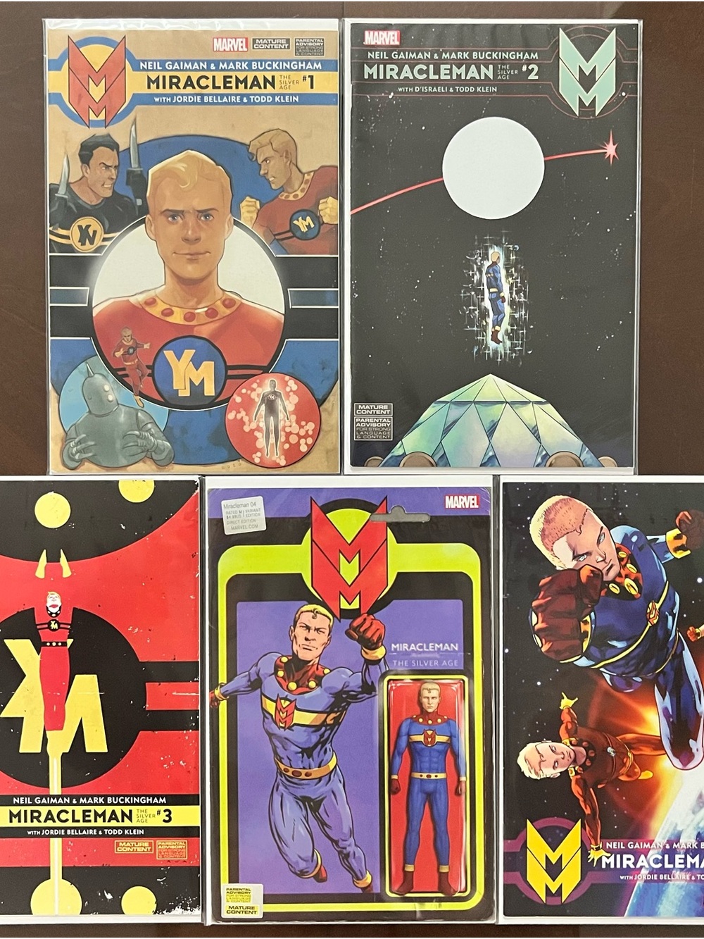 Miracleman (Dec. 2022 by Marvel Comics) - 5 Issue Lot: #1B, #2C, #3B, #4B, & #5C